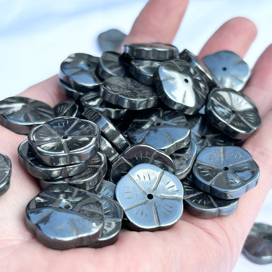 Hematite Flowers Pack of 20 from UK Wholesale Crystals