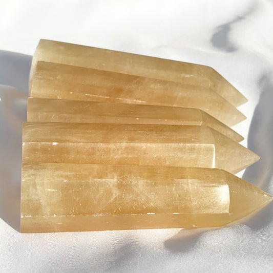 Chunky Honey Calcite Points Pack of 3