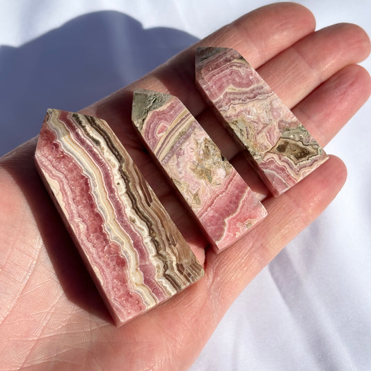 Rhodochrosite Towers 3 Pieces Bundle #1 from UK Wholesale Crystals