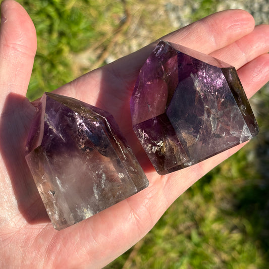 High Quality Brazilian Amethyst Points Bundle 279g 2 Pieces