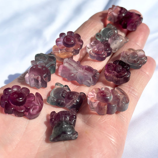 Rainbow Fluorite Mini Carvings from UK Wholesale Crystals