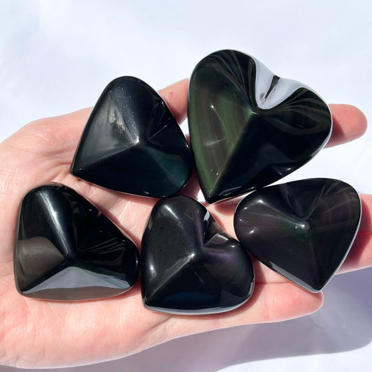 Rainbow Obsidian Hearts Bundle #3 from UK Wholesale Crystals