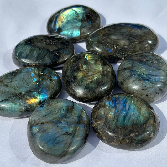 Labradorite Palmstones 8 Pieces - Bundle #4 from UK Wholesale Crystals