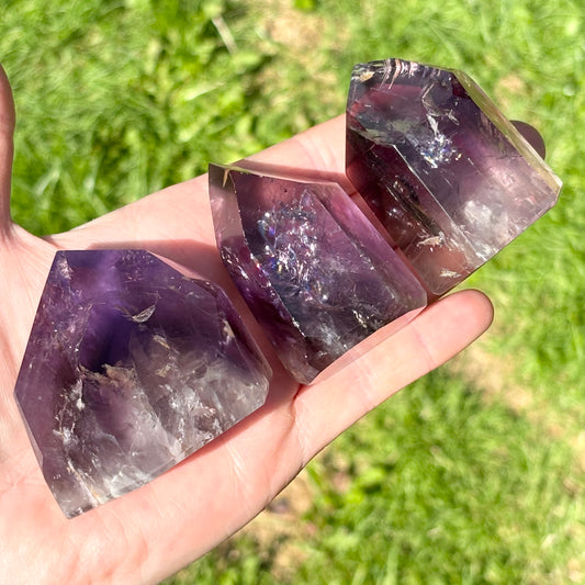 High Quality Brazilian Amethyst Points Bundle 351g 3 Pieces