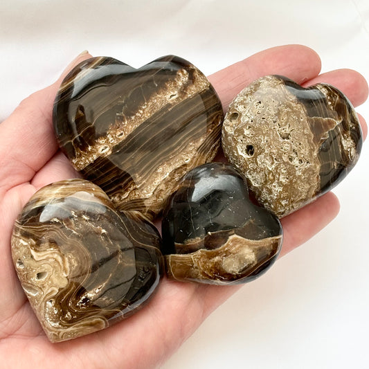 Chocolate Calcite Hearts