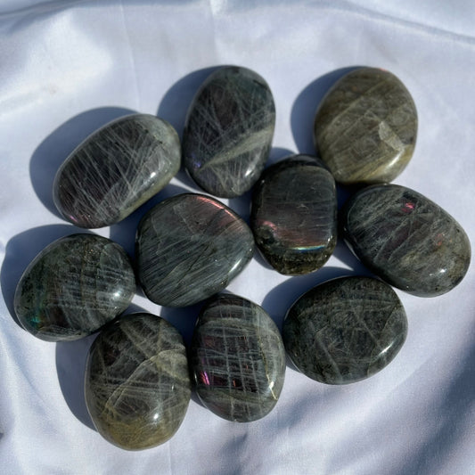 Labradorite Palmstones Bundle 479 10 Pieces