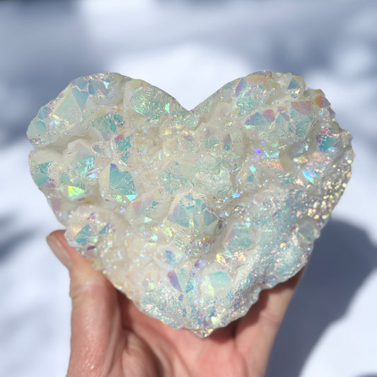 Angel Aura Quartz Cluster Heart #2 from UK Wholesale Crystals