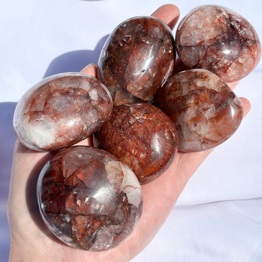 Red Hematoid Quartz (Fire Quartz) Palmstones from UK Wholesale Crystals