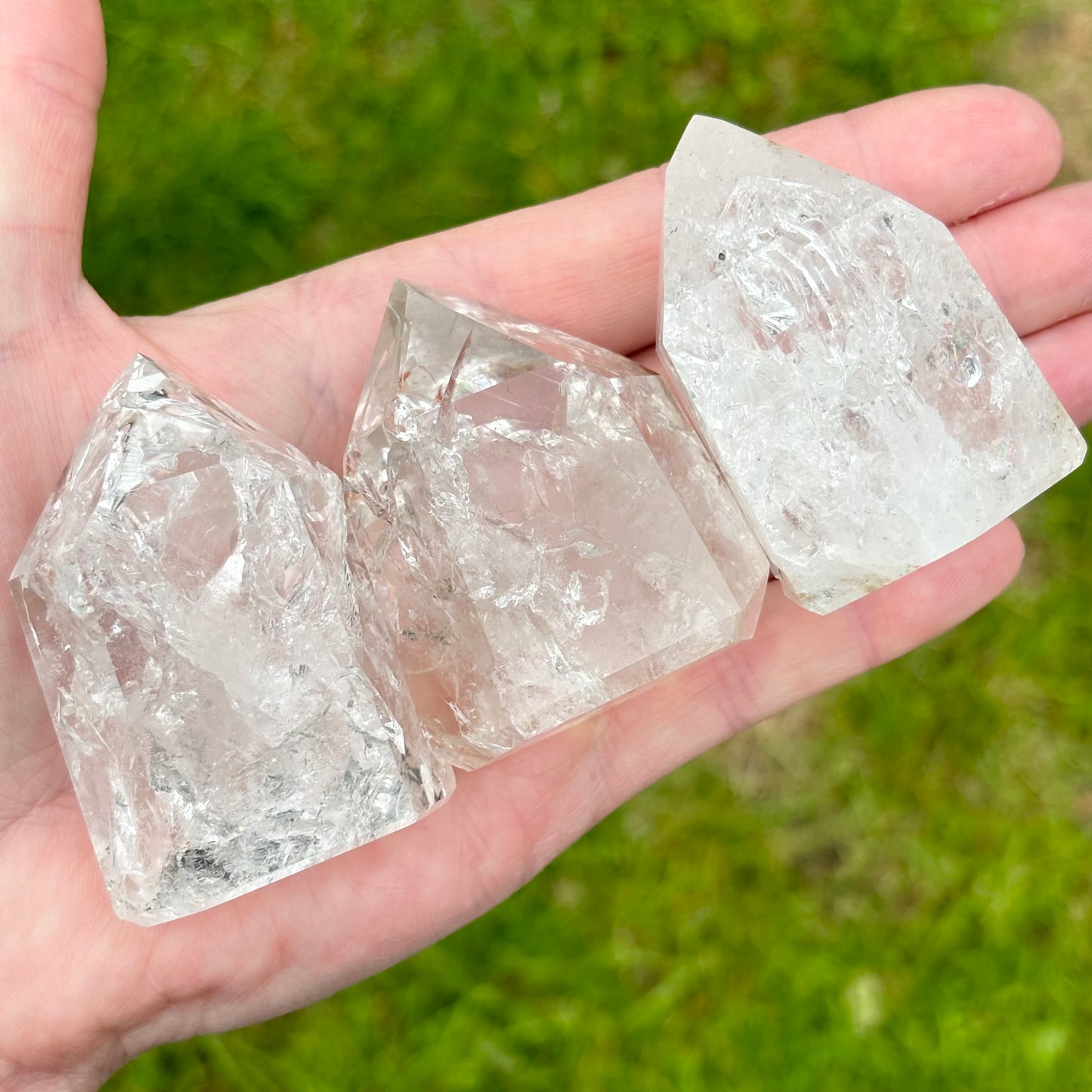 Brazilian Clear Quartz Points 364g 3 Pieces