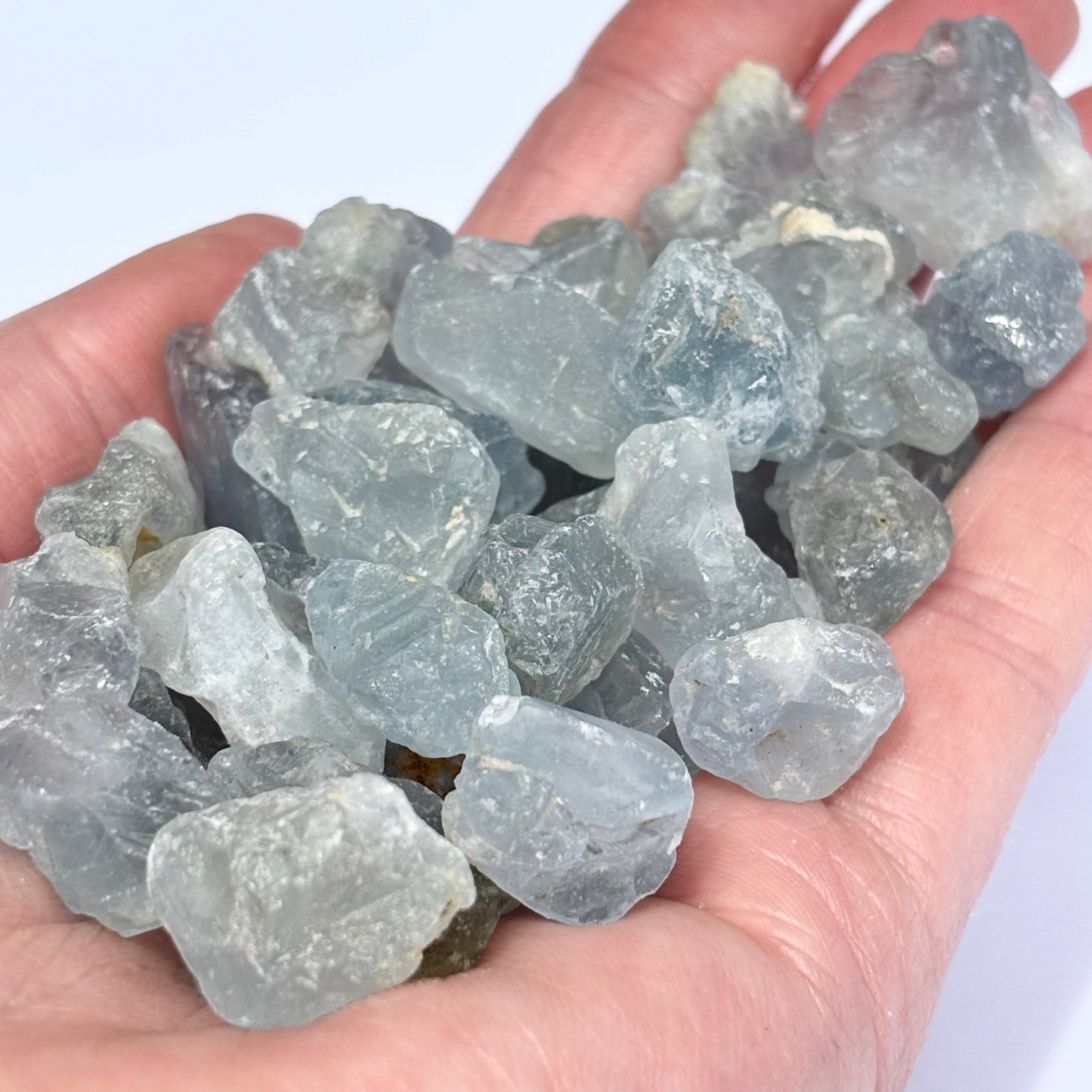 Small Raw Blue Calcite Chunks