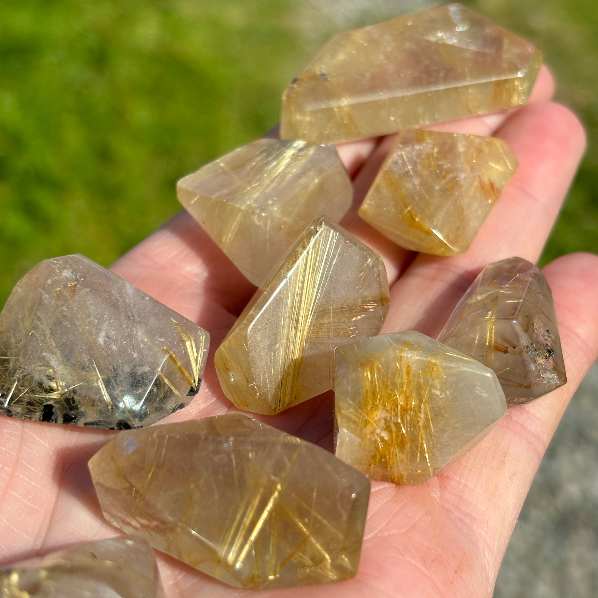 Brazilian Rutilated Quartz Freeforms from UK Wholesale Crystals