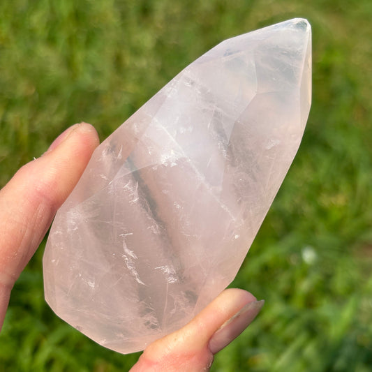 Gemmy Faceted Rose Quartz 221g from UK Wholesale Crystals