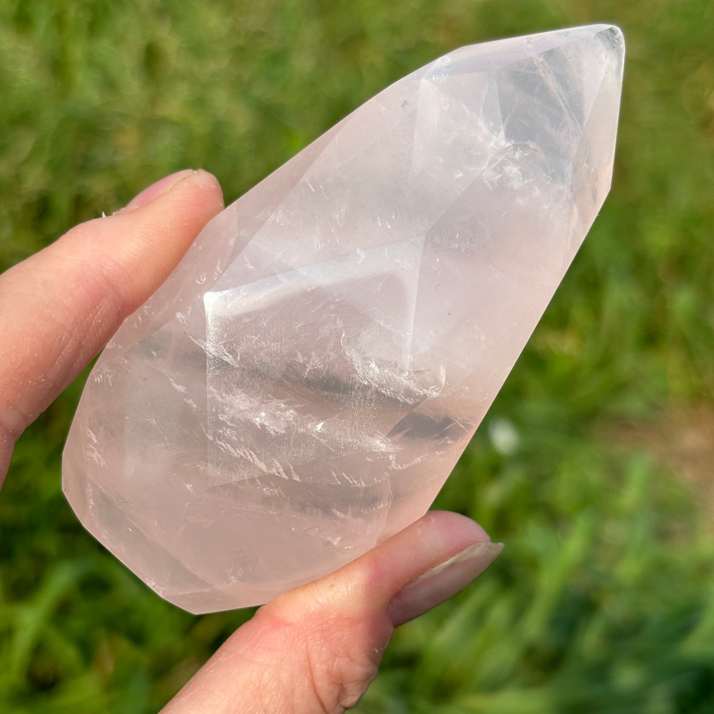 Gemmy Faceted Rose Quartz 221g from UK Wholesale Crystals