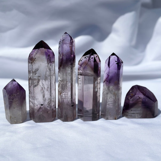 High Quality Brazilian Amethyst Points Bundle 565g 6 Pieces from UK Wholesale Crystals