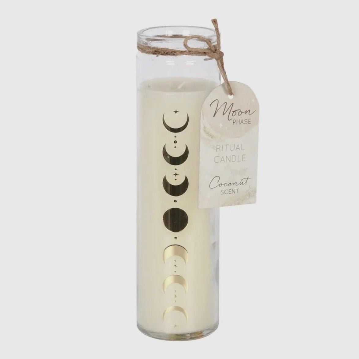 Moon Phase Coconut Tube Candle from UK Wholesale Crystals