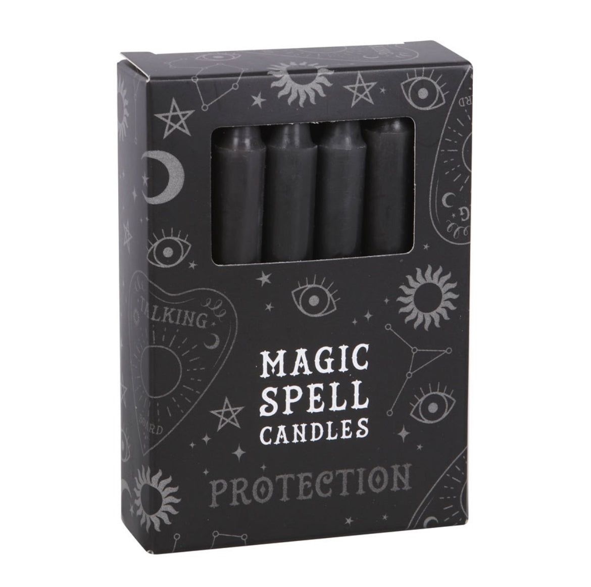 Pack of 12 Black Magic Spell Candles for Protection from UK Wholesale Crystals