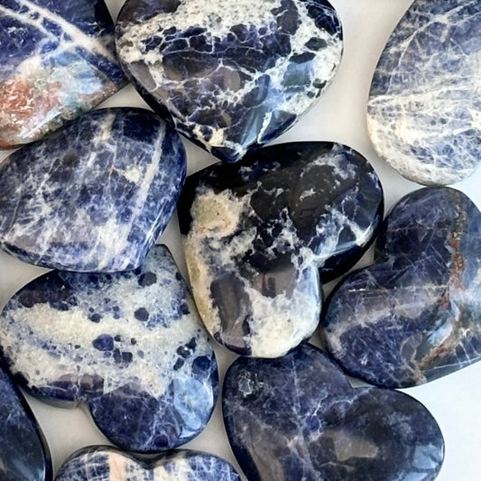 Sodalite Hearts from UK Wholesale Crystals