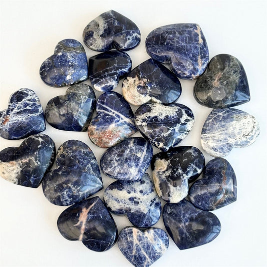 Sodalite Hearts 20 Pieces - Bundle #2 from UK Wholesale Crystals